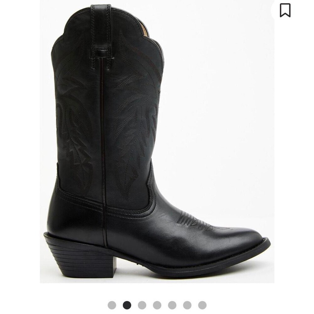 Shyanne Black Leather Cowboy Boots C 3 B 9